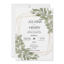 Rustic Elegant Greenery Watercolor Eucalyptus