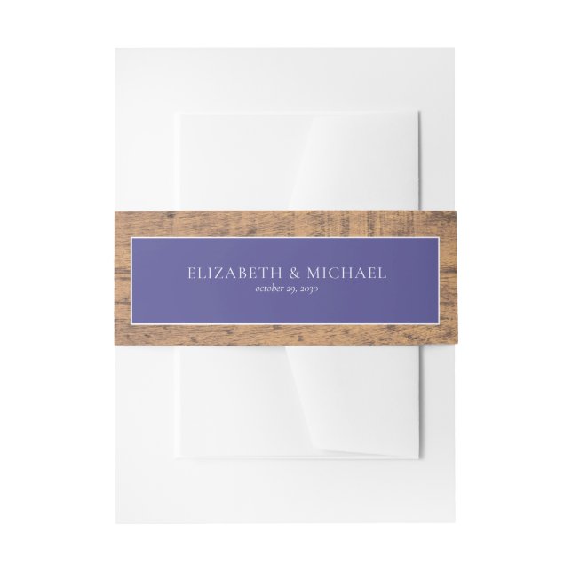 Rustic Elegant Lavender Eucalyptus Wedding Invitation Belly Band (Front Example)
