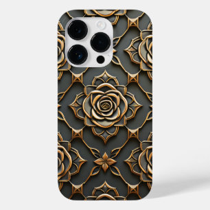 Rustic Elegant Metallic Rose Case-Mate iPhone 14 Pro Case