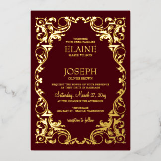Rustic Elegant Ornate Burgundy Wedding