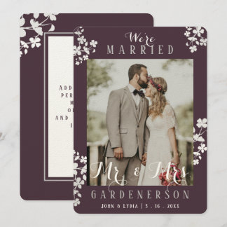 Rustic Elegant Photo  Announcement