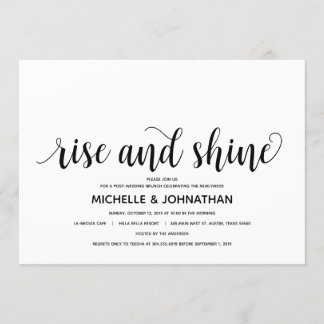 Rustic Elegant Post-wedding Invitation Card