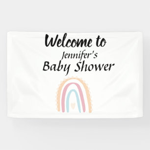 Rustic Elegant Rainbow Gender-neutral Baby Shower Banner