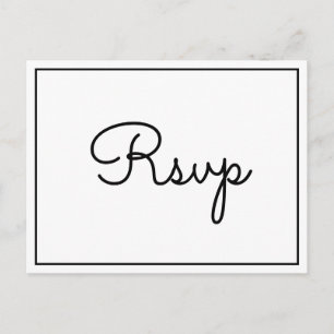 Rustic Elegant RSVP Postcard
