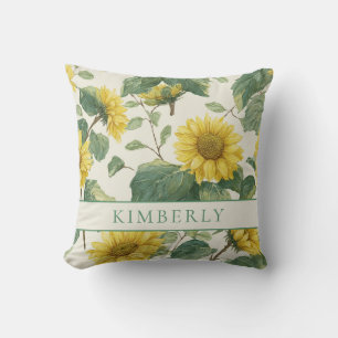 Rustic & Elegant Sunflower Classic Floral Cushion