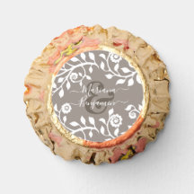   Rustic Elegant Taupe Floral Personalised Wedding