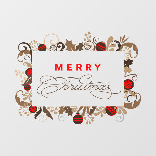 Rustic Elegant Vintage Merry Christmas Calligraphy