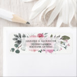 Rustic elegant watercolor floral botanical Wedding Return Address Label<br><div class="desc">Rustic elegant watercolor floral botanical Wedding Return Address Labels.
Add charm to your wedding correspondence with this rustic floral address labels.
You can easily change the names and text.</div>