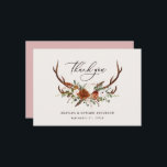 Rustic elegant wedding thank you rust stag<br><div class="desc">Script elegant rustic modernwedding thank you rust,  terracotta,  sage green and blush pink botanical card. Part of a modern collection.</div>