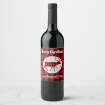 Rustic Elk holiday design, red buffalo plaid