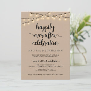 Rustic Elopement, Happily Ever After Celebration I Invitation