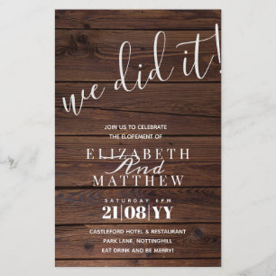 Rustic Elopement Wedding Reception EDIT TEXT