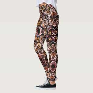 Rustic Energy Swirls Leggings