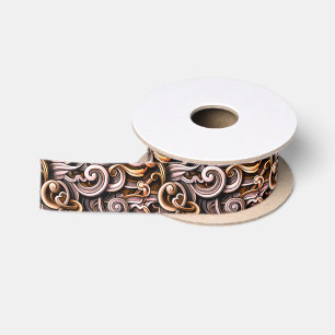 Rustic Energy Swirls Satin Ribbon