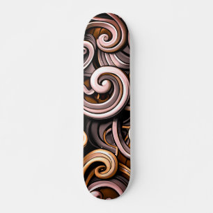 Rustic Energy Swirls  Skateboard