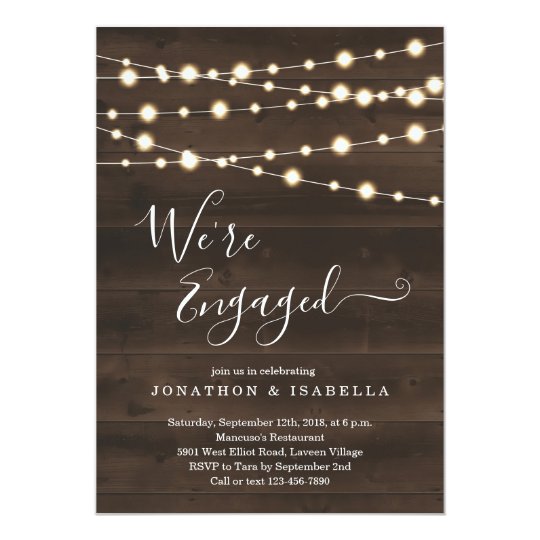 Rustic Engagement Party Invitation