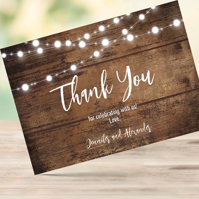 Rustic Engagement Party Thank You Card (Creator Uploaded)