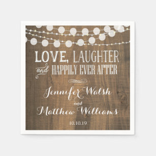 Rustic Engagment Wedding Perzonalized napkins