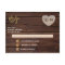 Rustic Engraved Wood Heart Monogram RSVP