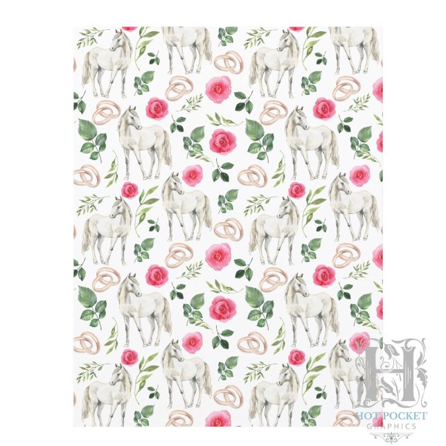 Rustic Equestrian Floral Pink Scrapbook Paper (Creator Uploaded)