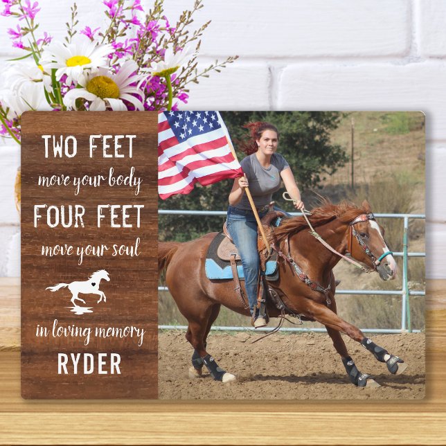 Rustic Equine Remembrance Keepsake Horse Memorial Plaque (Creator Uploaded)