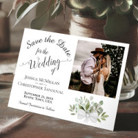 Rustic Eucalyptus Calligraphy & Photo Wedding