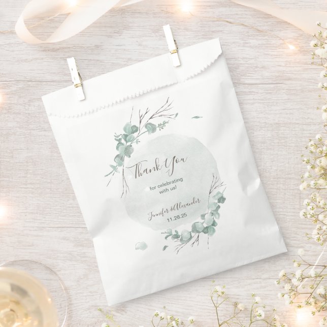 Rustic Eucalyptus Favour Bag (Clipped)