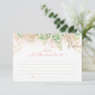 Rustic Eucalyptus Garland Baby Shower Balloon  Enc Enclosure Card