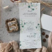 Rustic Eucalyptus Gold Floral