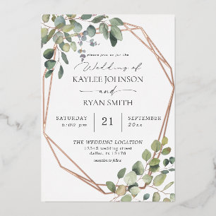 Rustic Eucalyptus & Gold Frame Wedding Real 