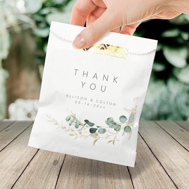 Rustic eucalyptus greenery boho wedding  favour bag (Rustic eucalyptus greenery boho wedding favor bag)