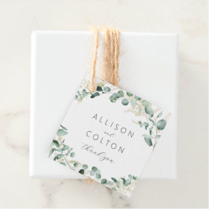 Rustic eucalyptus greenery boho wedding  favour tags