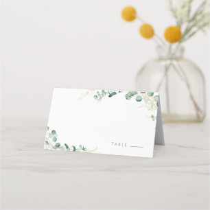 Rustic eucalyptus greenery boho wedding place card