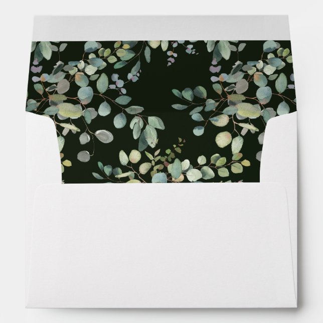 Rustic Eucalyptus Greenery Duo 2 - Green Envelope (Back (Bottom))