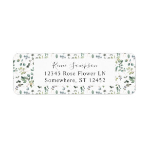 Rustic Eucalyptus Greenery Duo 2 Return Address Return Address Label