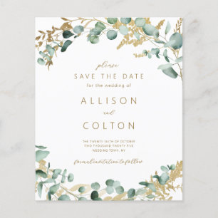 Rustic eucalyptus greenery sage green boho budget