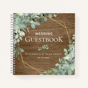 Rustic Eucalyptus Greenery Wedding Guest Book