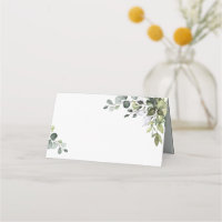 Rustic Eucalyptus Greenery Wedding Place Card