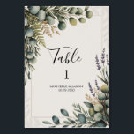 Rustic Eucalyptus Greenery Wedding Table Number<br><div class="desc">Bring natural charm and timeless elegance to your reception with this Rustic Eucalyptus Greenery Wedding Table Number. The design features soft watercolor eucalyptus leaves and delicate botanical greenery, creating a fresh and organic look that beautifully complements rustic and nature-inspired weddings. The gentle green tones and hand-painted watercolor style add a...</div>