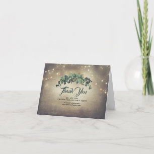 Rustic Eucalyptus Greenery Wedding Thank You Card