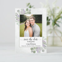 Rustic Eucalyptus & Lavender Photo Simple Wedding