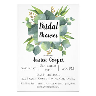 eucalyptus shower themed bridal & on Zazzle PoshPaperCo: Collections Designs