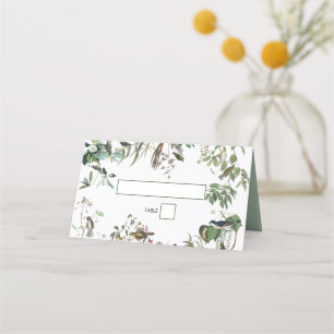Rustic Eucalyptus Leaves Vintage Greenery Wedding Place Card