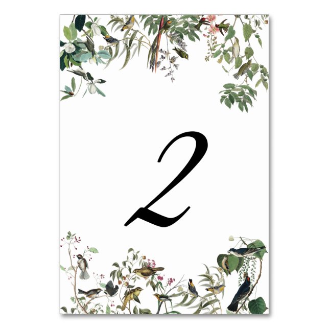 Rustic Eucalyptus Leaves Vintage Greenery Wedding Table Number (Front)