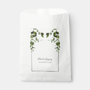 Rustic Eucalyptus Leaves Wedding Favour Bag