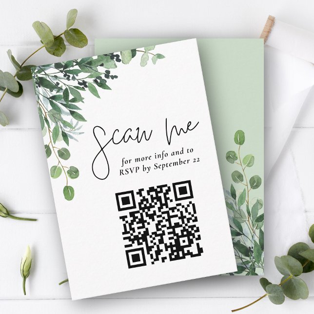 Rustic Eucalyptus Wedding Enclosure Card (Rustic Eucalyptus Enclosure Card)