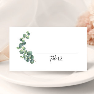 Rustic Eucalyptus Wedding Folded Place Card