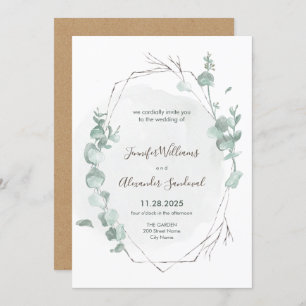Rustic Eucalyptus Wedding Invitation
