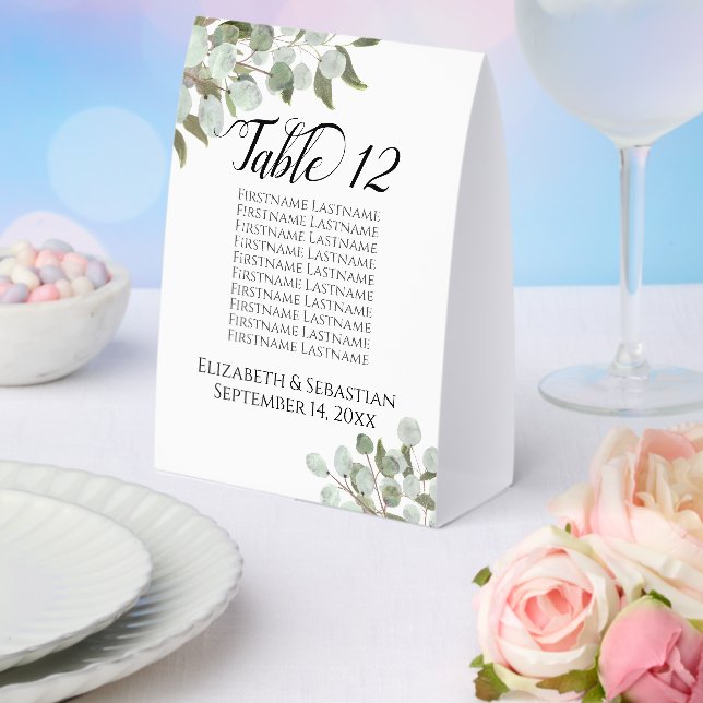 Rustic Eucalyptus Wedding Seating Chart & Number (Insitu(Wedding))