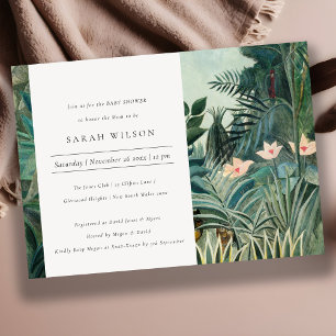 Rustic Exotic Tropical Forest Baby Shower Invite